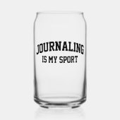 Journaling is mijn sport blikvorm glas (Voorkant)