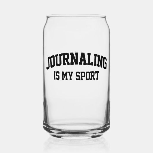 Journaling is mijn sport blikvorm glas (Voorkant)