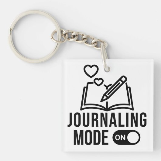 Journaling Mode op Bullet Journal Dagboek Schrijve Sleutelhanger (Voorkant)