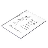 Journaling Prompt voor zelfreflectie zwart wit Notitieboek (Linkerzijde)