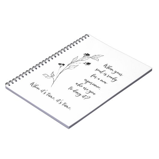 Journaling Prompt voor zelfreflectie zwart wit Notitieboek (Linkerzijde)