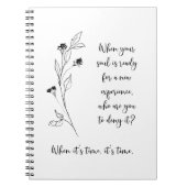 Journaling Prompt voor zelfreflectie zwart wit Notitieboek (Voorkant)