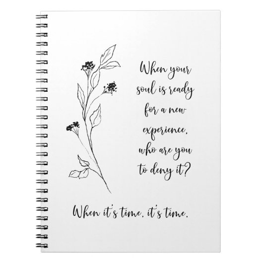 Journaling Prompt voor zelfreflectie zwart wit Notitieboek (Voorkant)