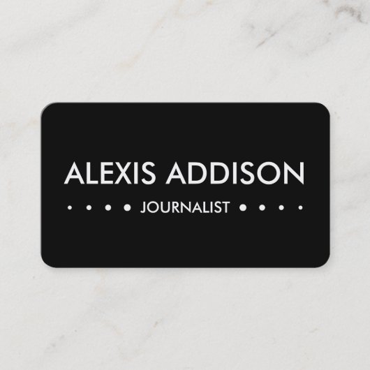 JOURNALIST 4stippen Visitekaartje (Voorkant)