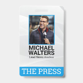 Journalist die het nieuws brengt badge
