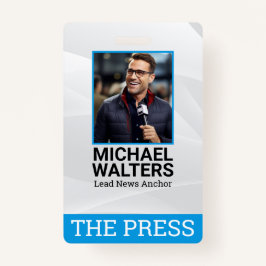 Journalist die het nieuws meldt badge