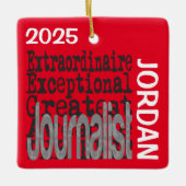 Journalist Extraordinaire Aangepast Keramisch Ornament (Voorkant)