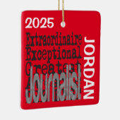 Journalist Extraordinaire CUSTOM Keramisch Ornament (Rechts)