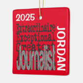 Journalist Extraordinaire CUSTOM Keramisch Ornament (Links)