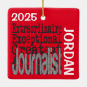 Journalist Extraordinaire CUSTOM Keramisch Ornament (Achterkant)