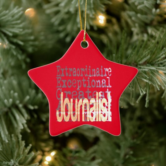 Journalist Extraordinaire Keramisch Ornament (Boom)
