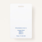 Journalist Foto-ID en QR Code Press Badge (Achterkant)