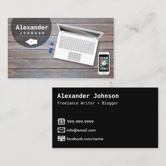 Journalist Freelance Writer Blogger Reporter Journ Visitekaartje (Voorkant / Achterkant)