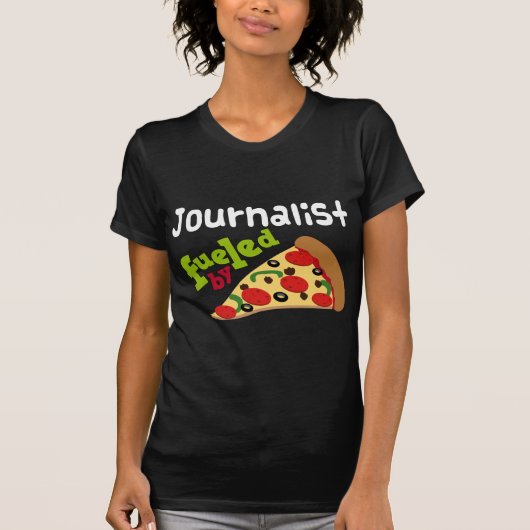 Journalist (Funny) Pizza T-shirt (Voorkant)