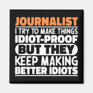 Journalist Ik Probeer Dingen Nieuwsverslaggever Co Magneet