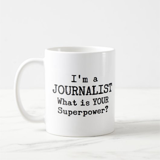 journalist koffiemok (Links)
