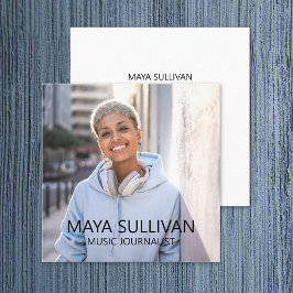 Journalist Muziek Radio Professionele Foto Vierkante Visitekaartje