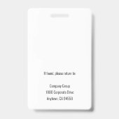 Journalist of verslaggever foto QR-code perskaart  Badge (Achterkant)