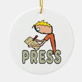Journalist Persverslag Keramisch Ornament