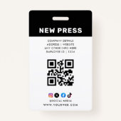 Journalist Press Pass  Photo ID  Badge (Achterkant)