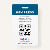 Journalist Press Pass  Photo ID  Badge (Achterkant)