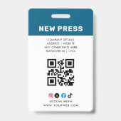 Journalist Press Pass Photo ID Badge (Achterkant)