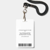 Journalist Press Pass Rood en Wit Foto-ID Badge (Achterkant met koord)