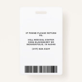 Journalist Press Pass Zwart-wit Foto-ID Badge (Achterkant)