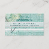 Journalist redacteur schrijft handschrift visitekaartje (Achterkant)