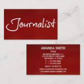 Journalist Rode Visitekaartje (Voorkant / Achterkant)
