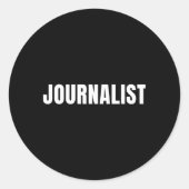 Journalist Ronde Sticker (Voorkant)