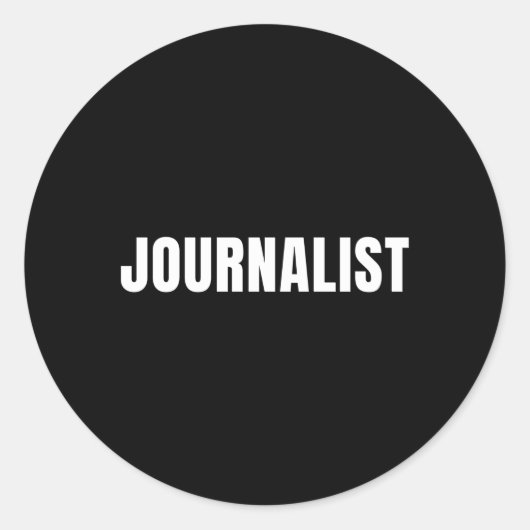 Journalist Ronde Sticker (Voorkant)