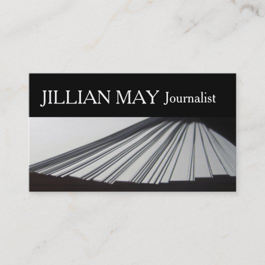 Journalist Schrijver Media Pers Visitekaartje (Voorkant)