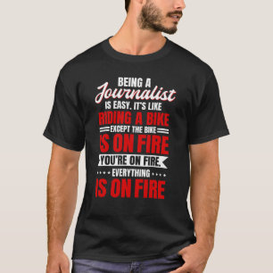Journalist Schrijver Verslaggever Omroeper Journal T-shirt