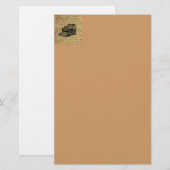 Journalist scripts burlap antiek typemachine briefpapier (Voorkant / Achterkant)