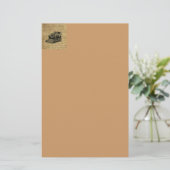 Journalist scripts burlap antiek typemachine briefpapier (Staand voorkant)