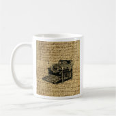Journalist scripts burlap antiek typemachine koffiemok (Links)