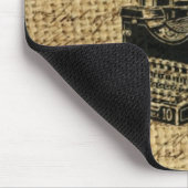 Journalist scripts burlap antiek typemachine muismat (Hoek)