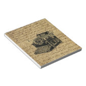 Journalist scripts burlap antiek typemachine notitieblok (Schuin)