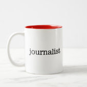 journalist | tweekleurige koffiemok (Links)