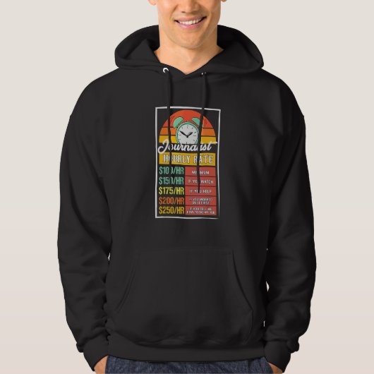 Journalist Uurtarief Kletskoek Hoodie (Voorkant)