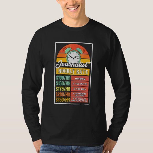 Journalist Uurtarief Kletskoek T-shirt (Voorkant)