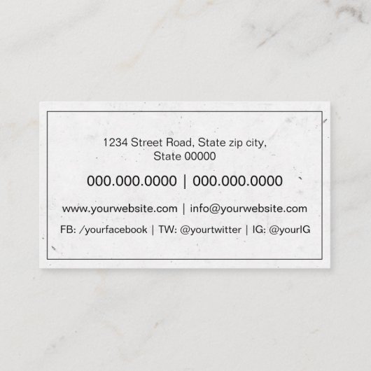 Journalist Visitekaartje (Achterkant)