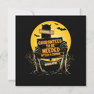 Journalist Zombie Apocalypse Journalisist Schrijve Kaart