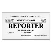 journaliste magnetisch visitekaartje (Voorkant)