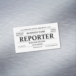 journaliste magnetisch visitekaartje