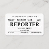 journaliste visitekaartje (Voorkant)
