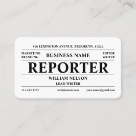 journaliste visitekaartje