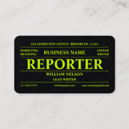 journaliste visitekaartje