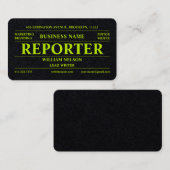 journaliste visitekaartje (Voorkant / Achterkant)